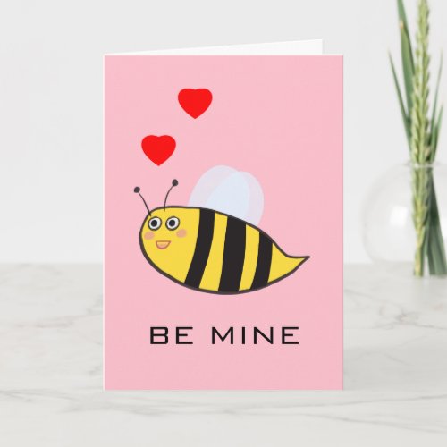 Cute Lovely Funny Bee Mine Pun Love Card