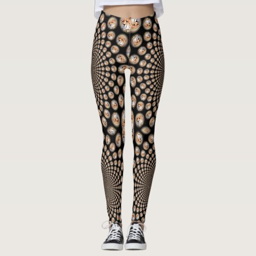 Cute Lovely infinity Kaleidoscope Cheetah print Leggings