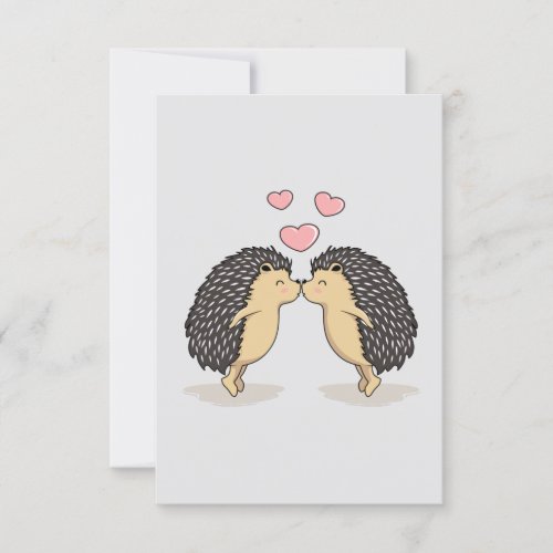 Cute Lovely Kissing Hedgehogs