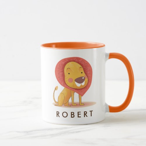 Cute lovely Lion  Personalized your name Mug