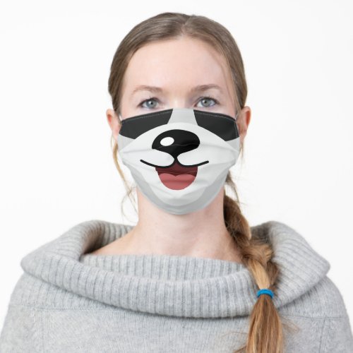 Cute Lovely Panda Cartoon Smile Face Kids Adult Cloth Face Mask