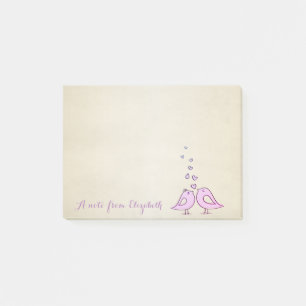 Cute Lovely Stylish ,Birds In Love Post-it Notes