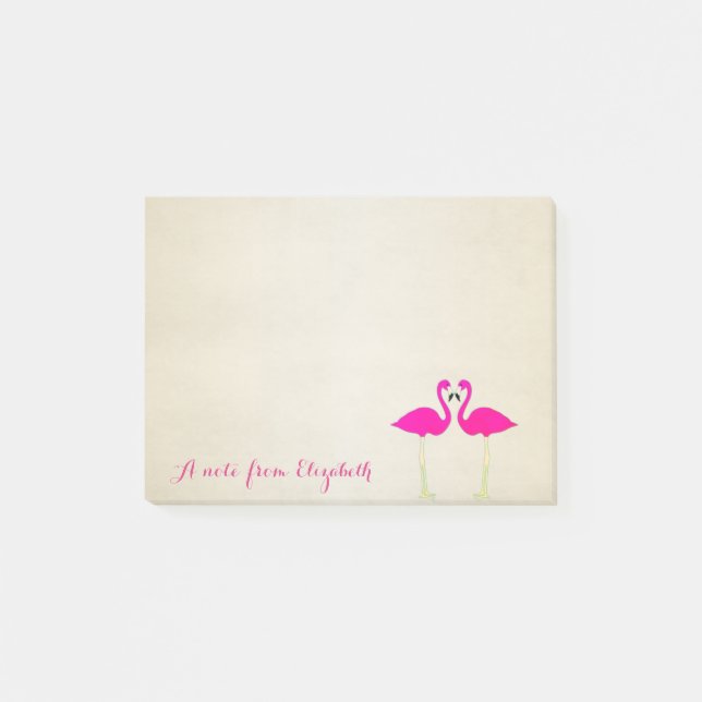 Cute Lovely  Stylish ,Flamingos Post-it Notes (Front)