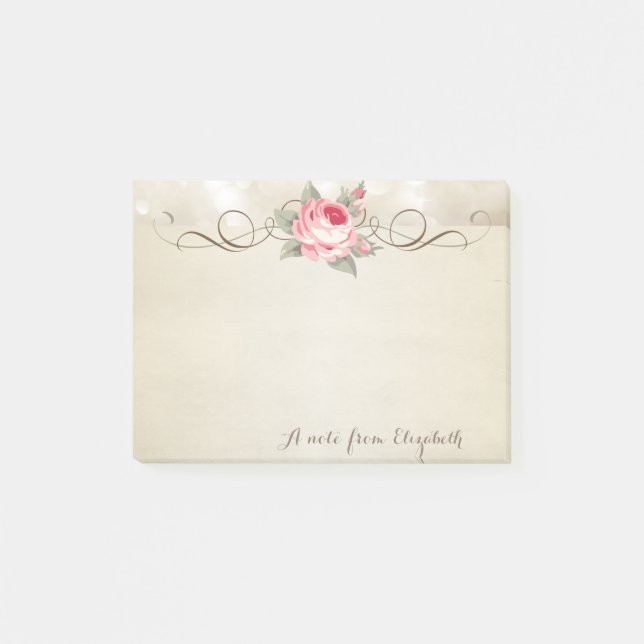 Cute Lovely  Stylish ,Flower Post-it Notes (Front)