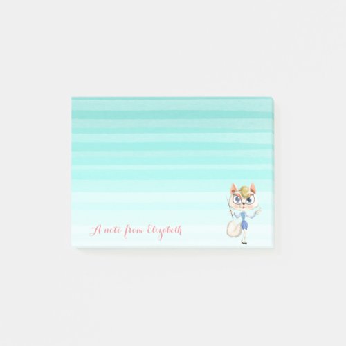 Cute Lovely  Stylish Girly  Kitty Post_it Notes