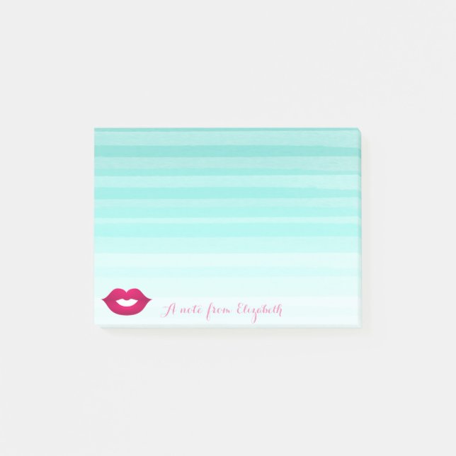 Cute Lovely  Stylish Girly Lips Post-it Notes (Front)