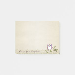 Cute Lovely Stylish ,Lace,Owl Post-it Notes