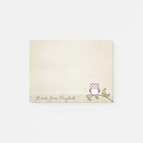 Cute Lovely  Stylish LaceOwl Post_it Notes