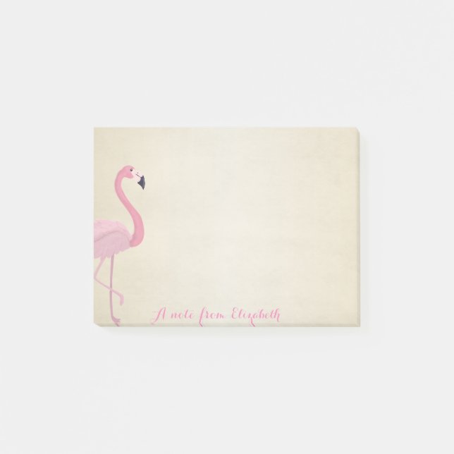 Cute Lovely  Stylish , Pink Flamingo Post-it Notes (Front)