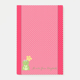 Cute Lovely Stylish ,Polka Dots,Frog Post-it Notes