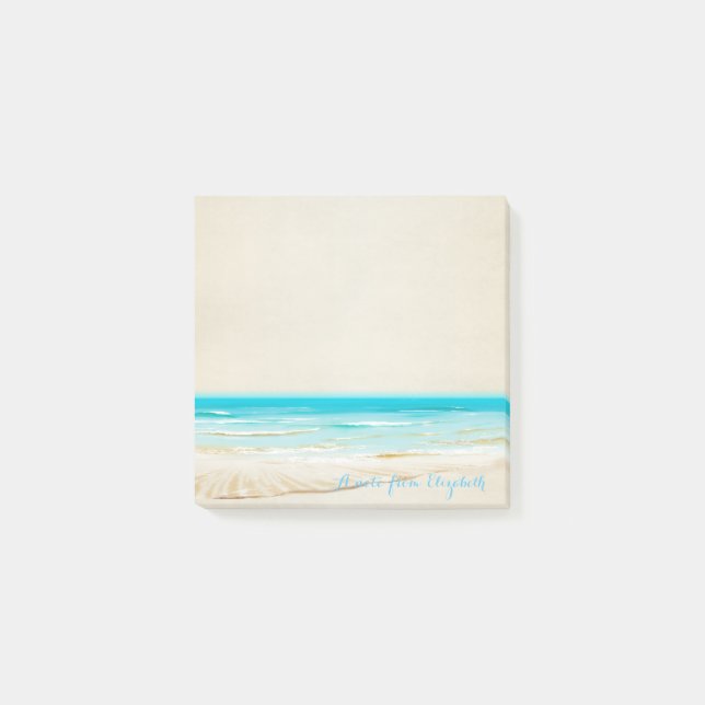 Cute Lovely  Stylish ,Sea,Waves- Personalized Post-it Notes (Front)