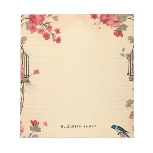  Cute Lovely Vintage Valentines Day Personized Notepad