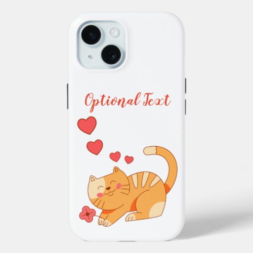 Cute Loving Orange Tabby Kitten  iPhone 15 Case