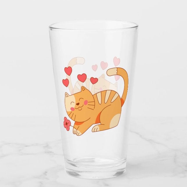 Cute Loving Orange Tabby Kitten  Glass (Front)
