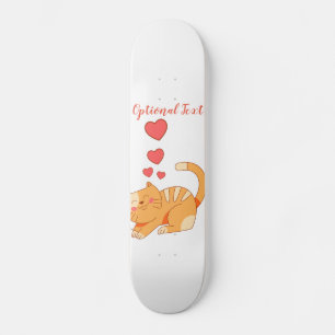 Cute Loving Orange Tabby Kitten Skateboard