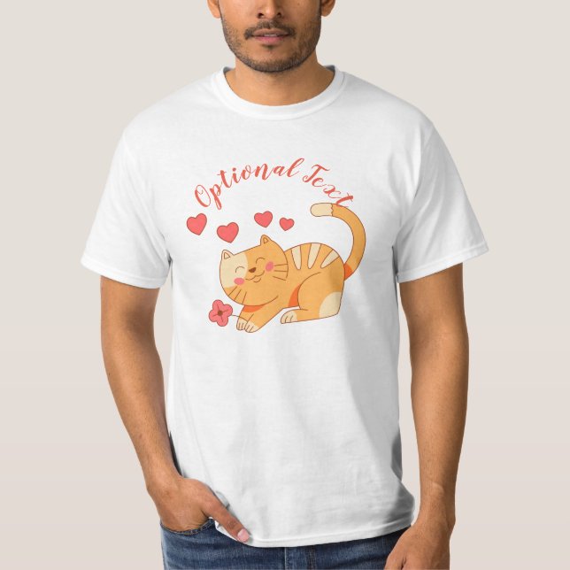 Cute Loving Orange Tabby Kitten   T-Shirt (Front)