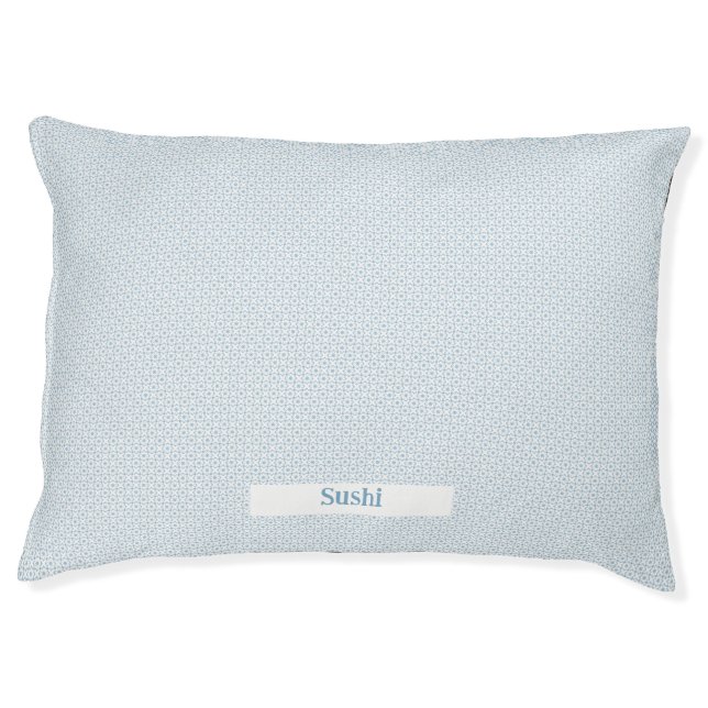 Cute Lt. Blue Modern Pattern Pet Bed (Front)