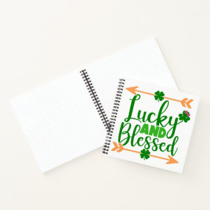 CUTE LUCKY AND BLESSED IRISH SAYING NOTEBOOK