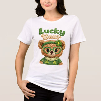 Cute Lucky Bear Shirt for Women 🍀 