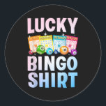 Cute Lucky Bingo Art For Men Women Game Player Bin Classic Round Sticker<br><div class="desc">Cute Lucky Bingo Art For Men Women Game Player Bingo Lovers</div>