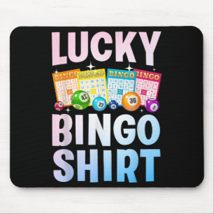 Cute Lucky Bingo Art For Men Women Game Player Bin Mouse Pad