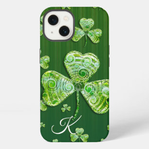Cute lucky clovers Monogram iPhone 13 Case