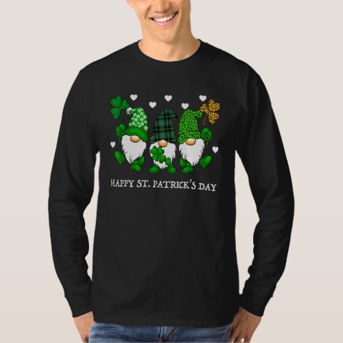 cute lucky gnome happy st patricks day family outf T_Shirt