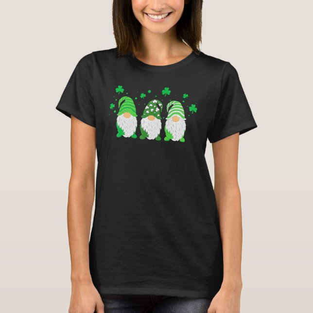 Cute Lucky Gnome Happy St Patricks Day Family Outf T-Shirt (Front)