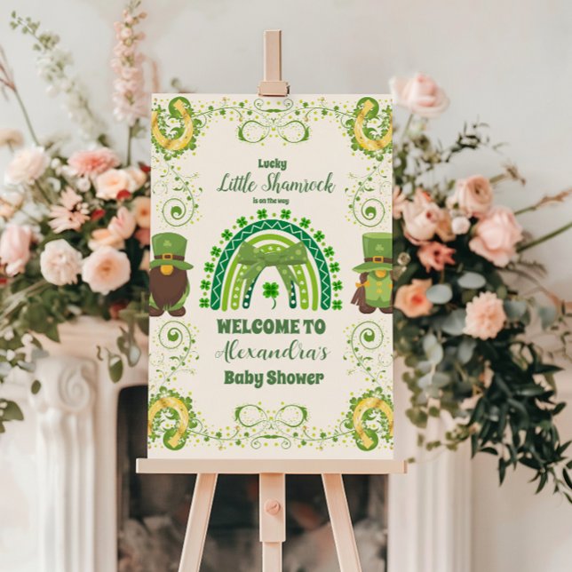 Cute Lucky Little Shamrock Baby Shower Foam Board (Creator Uploaded)