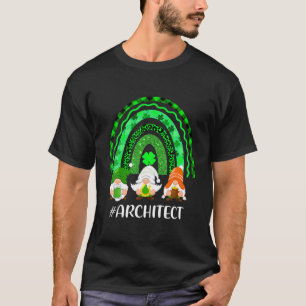 Cute Lucky Rainbow Architect Gnome Leopard Happy S T-Shirt