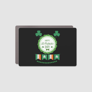 Cute Lucky Rainbow Gnome Happy St Patricks Day Car Magnet