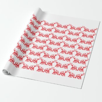 Cute Lucky Red Elephant Wrapping Paper by dawnfx at Zazzle