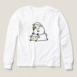 Cute Lucky Sheep St. Patrick's Day Clover Tri-Blend Shirts