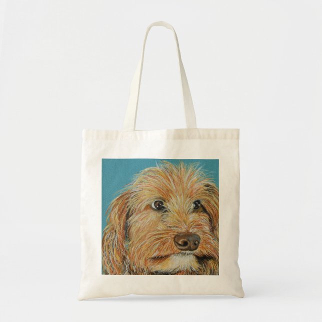 Cute Lulu Dog Painting Tote Bag (Front)