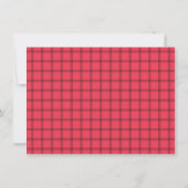 Cute Lumberjack Plaid Clothes Baby Shower Invites (Back)