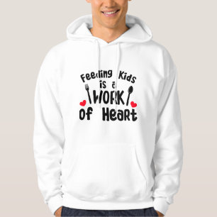 Cute Lunch Lady Art Women Kids School Cafeteria La Hoodie