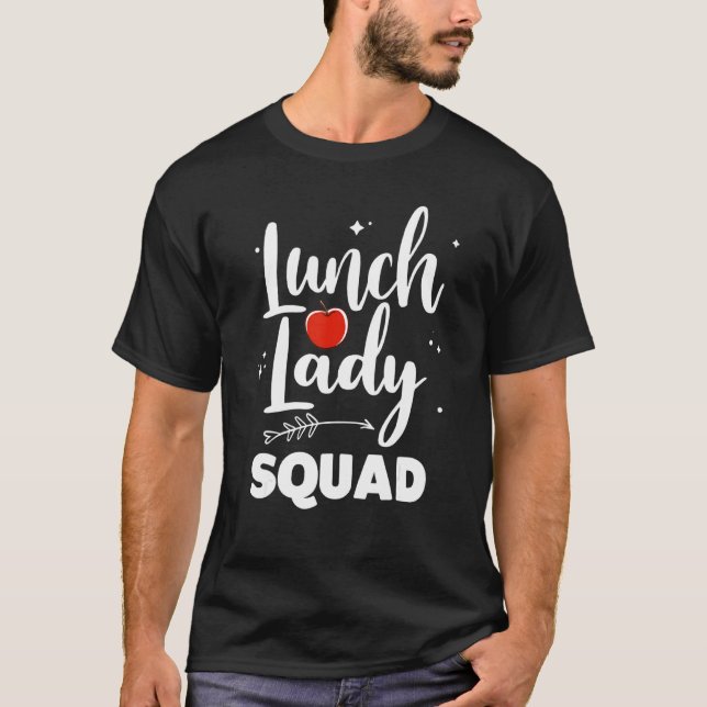 Cute Lunch Lady Women Girl Lunch Cafeteria Monitor T-Shirt (Front)