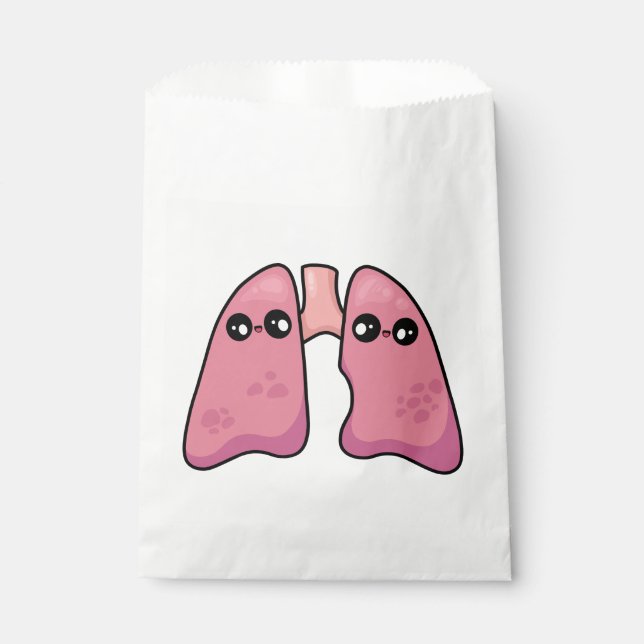 Cute Lungs - Human Biology Favor Bag (Front)