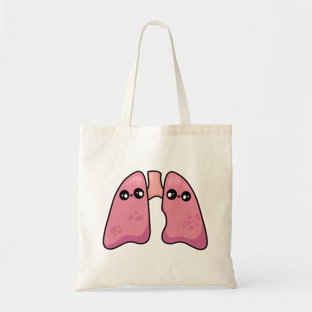 Cute Lungs - Human Biology Tote Bag (Front)