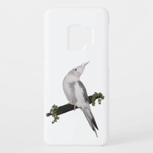 Cute Lutino Cockatiel Bird Ivy Perch Animal Case_Mate Samsung Galaxy S9 Case