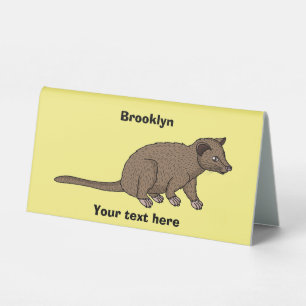 Cute luwak civet cartoon illustration table tent