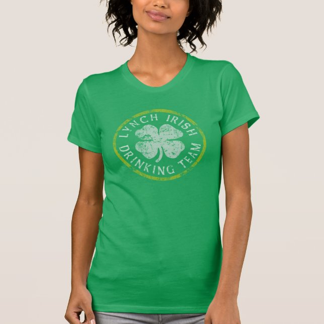 Cute Lynch Irish Drinking Team T-Shirt (Front)