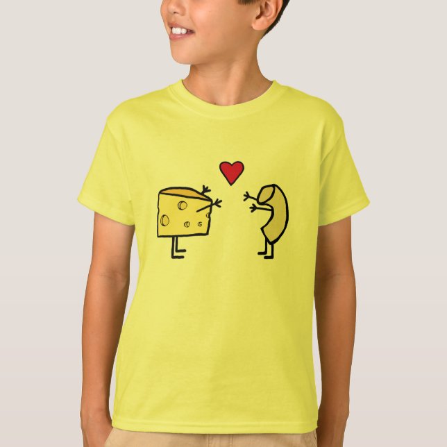 Cute Mac and Cheese Love T-shirt (Front)