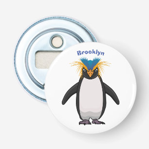 Cute macaroni penguin cartoon illustration bottle opener