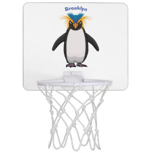 Cute macaroni penguin cartoon illustration mini basketball hoop
