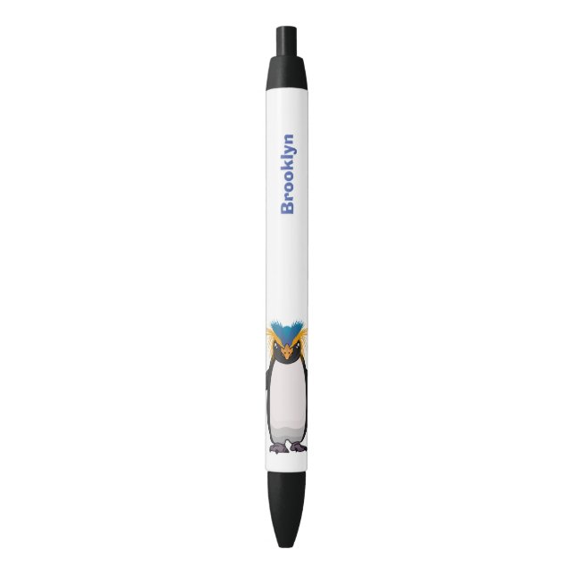 Cute macaroni penguin cartoon illustration pen (Front Vertical)