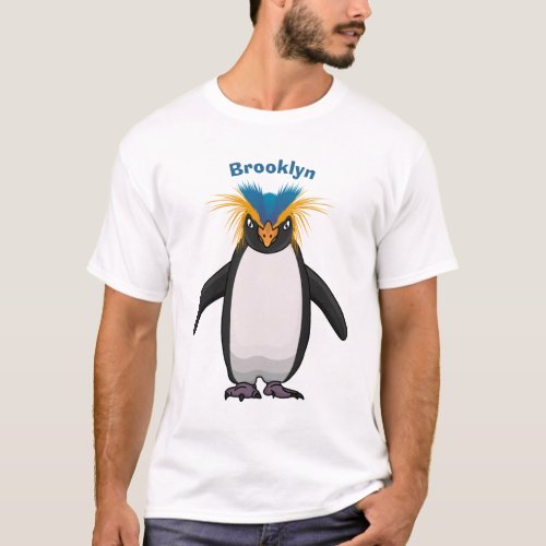 Cute macaroni penguin cartoon illustration T_Shirt