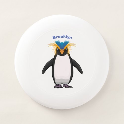 Cute macaroni penguin cartoon illustration Wham_O frisbee