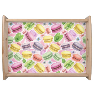  Cute Macarons and Mint by Natasha Us   Serving Tray