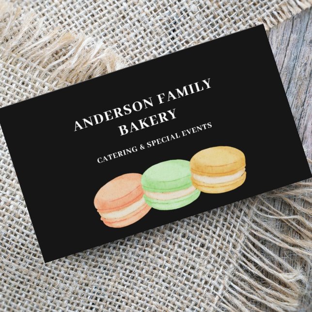 Cute Macarons Bakery Business Card (Creator Uploaded)